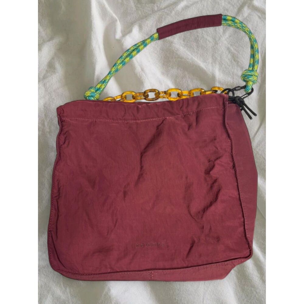 Rotunda Sant Hobo Bag Burgundy Casual Utility Shoulder Purse